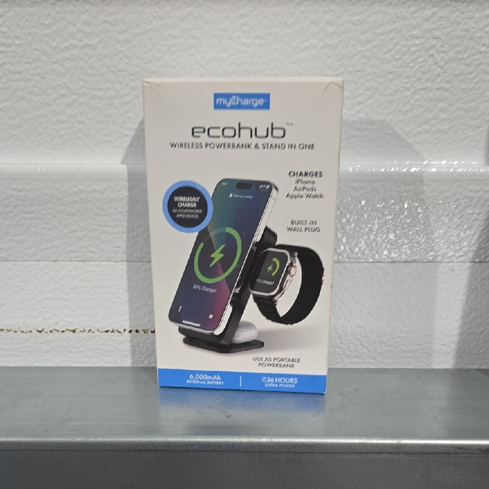 EcoHub Wireless Powerbank & Stand -  iPhone Airpod & Apple Watch‎ Charger NWT